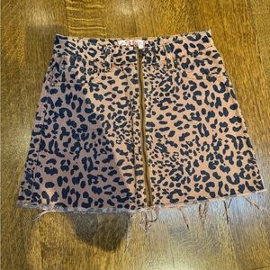 We The Free leopard Mini Skirt